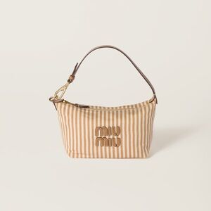 SOLD Miu Miu Jacquard fabric pouch with logo